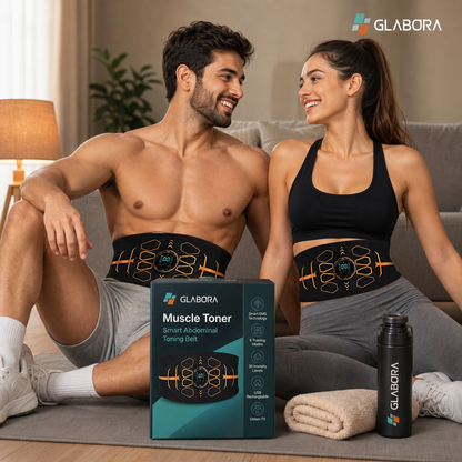 EMS Toning Belt | Rechargeable Muscle Stimulator with 10 Modes | Effective Workout to Tone and Strengthen Muscles