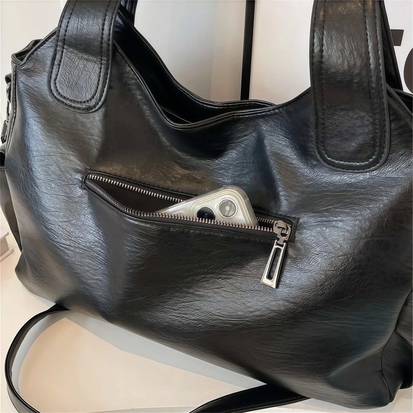 Women's Shoulder Bag with Soft Compartment