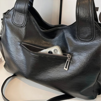 Women's Shoulder Bag with Soft Compartment