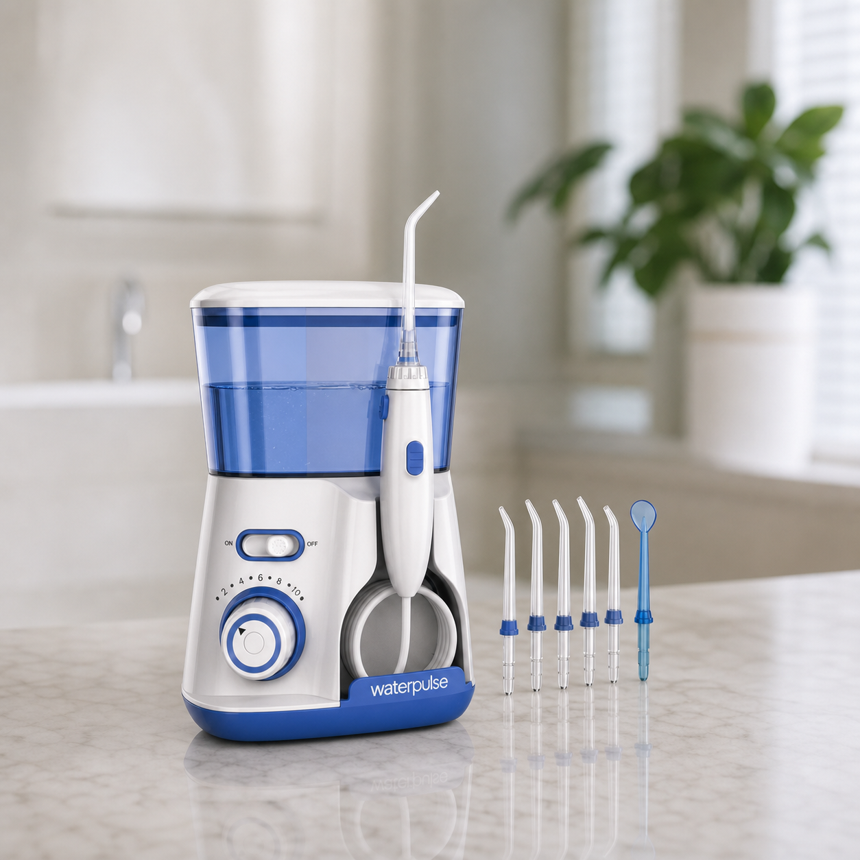 Irrigatore Orale Elettrico con 10 Impostazioni e Design Portatile per Igiene Orale Efficace