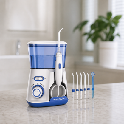 Irrigatore Orale Elettrico con 10 Impostazioni e Design Portatile per Igiene Orale Efficace