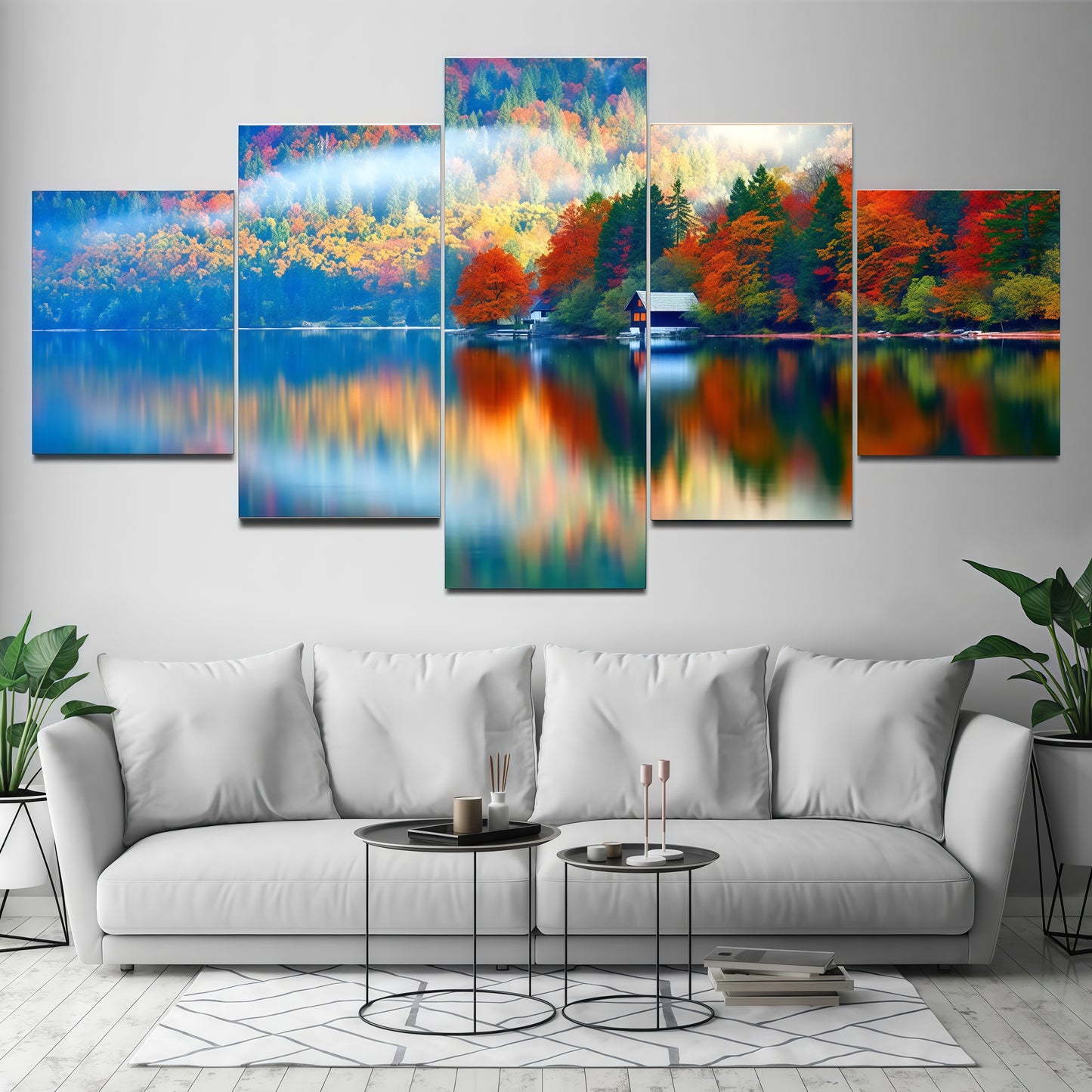 Set of Landscape Paintings 5 Pieces