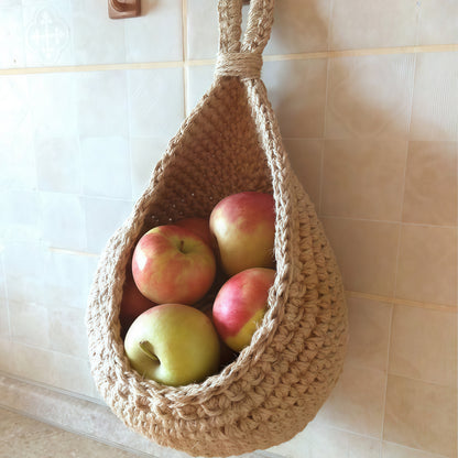 Hanging Storage Baskets in Hemp Rope