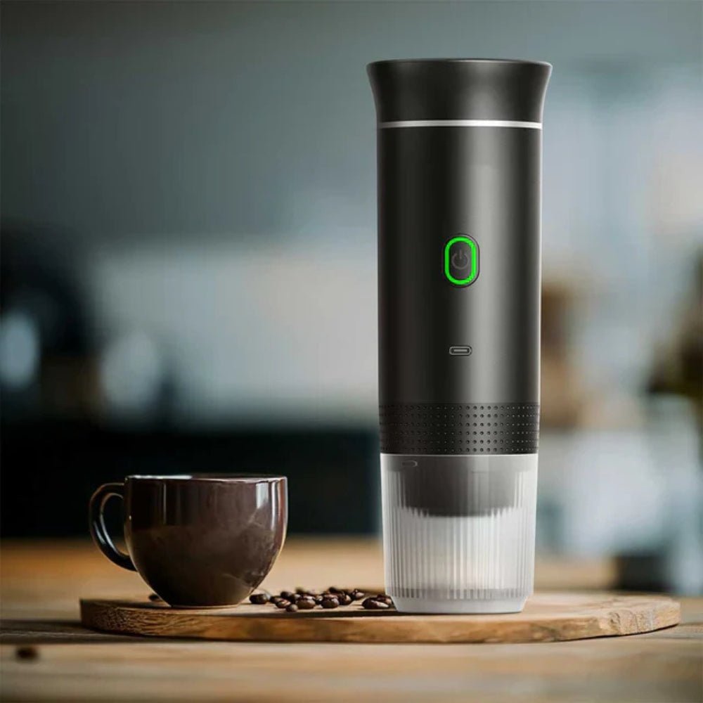 Caffettiera Portatile 3 in 1 con Design Compatto | Preparazione Veloce di Espresso, Cappuccino e Caffè Americano 0