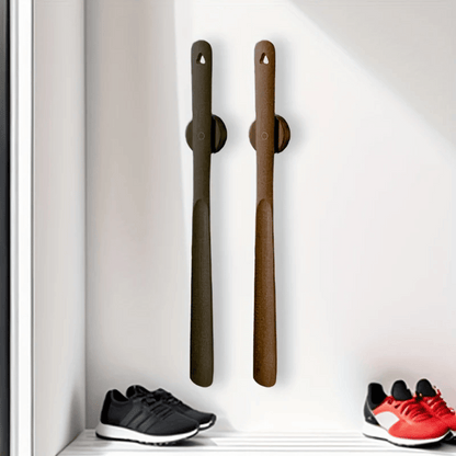 Calzascarpe Lungo in Legno di Faggio con Supporto Magnetico - Accessorio Ergonomico per Indossare Scarpe Senza Sforzo 0