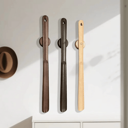 Calzascarpe Lungo in Legno di Faggio con Supporto Magnetico - Accessorio Ergonomico per Indossare Scarpe Senza Sforzo 5