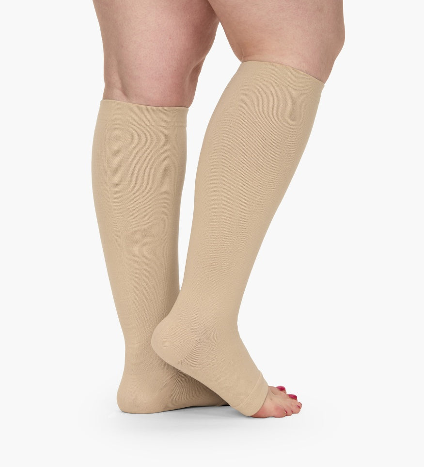 Calze a Compressione Graduata Unisex | Punta Aperta con Supporto Mirato | Traspirabilità Ottimale per Comfort Attivo 4