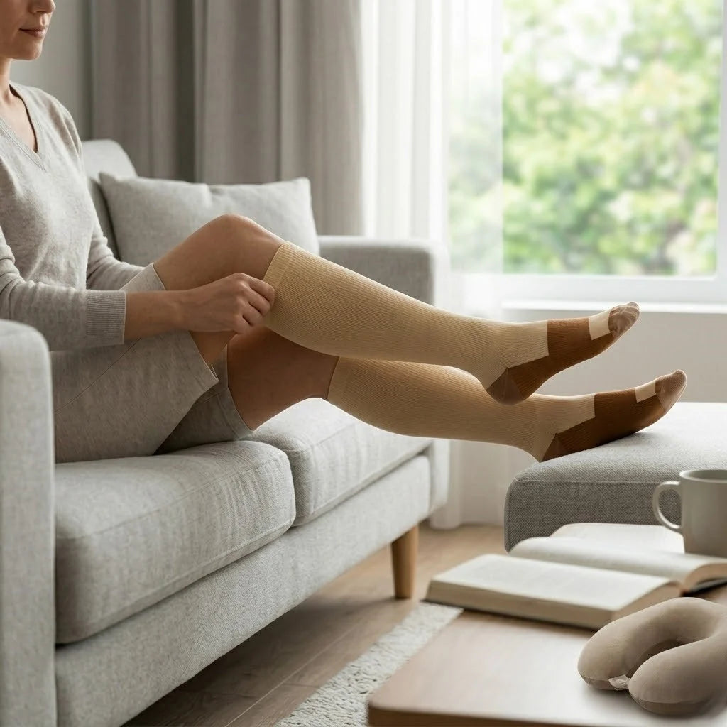 Calze a Compressione Graduata | Calze Traspiranti per Supporto Quotidiano | Confezione da 6 Paia per Comfort e Versatilità 1