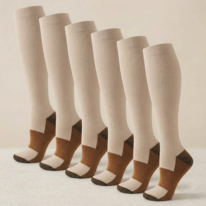 Calze a Compressione Graduata | Calze Traspiranti per Supporto Quotidiano | Confezione da 6 Paia per Comfort e Versatilità 3