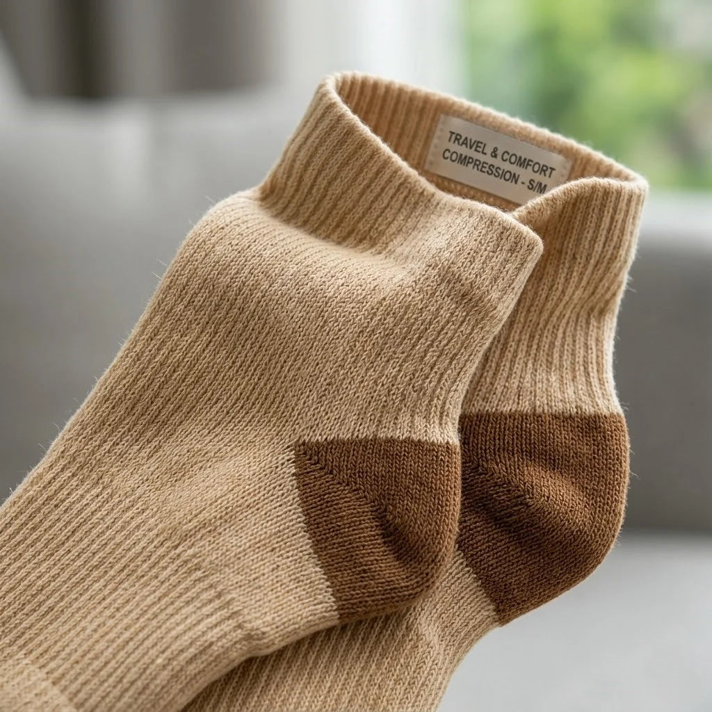 Calze a Compressione Graduata | Calze Traspiranti per Supporto Quotidiano | Confezione da 6 Paia per Comfort e Versatilità 6