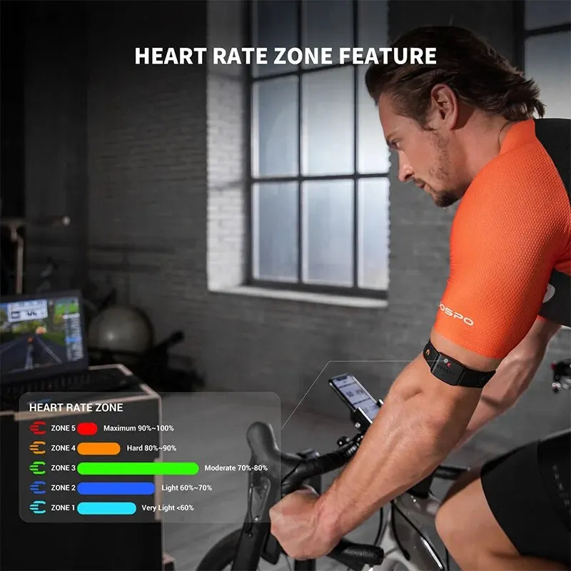Cardiofrequenzimetro da Braccio con Sensore Ottico e Bluetooth 5.0 | Monitoraggio Preciso della Frequenza Cardiaca per Fitness e Ciclismo 3