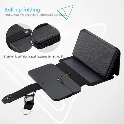 Foldable Solar Charger | Portable Panel with Compact Design | Efficient Charging for Outdoor Adventures