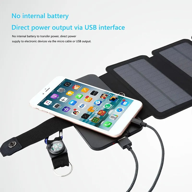 Foldable Solar Charger | Portable Panel with Compact Design | Efficient Charging for Outdoor Adventures