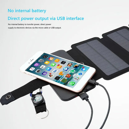 Foldable Solar Charger | Portable Panel with Compact Design | Efficient Charging for Outdoor Adventures