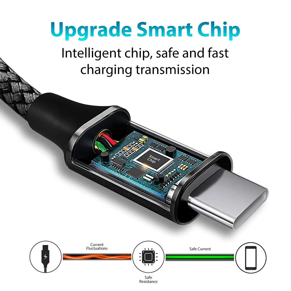 Cavo Tipo C | Cavo di Ricarica Rapida 60W per Smartphone e Tablet | Flessibile da 3m a 10m per Versatilità e Comfort 2