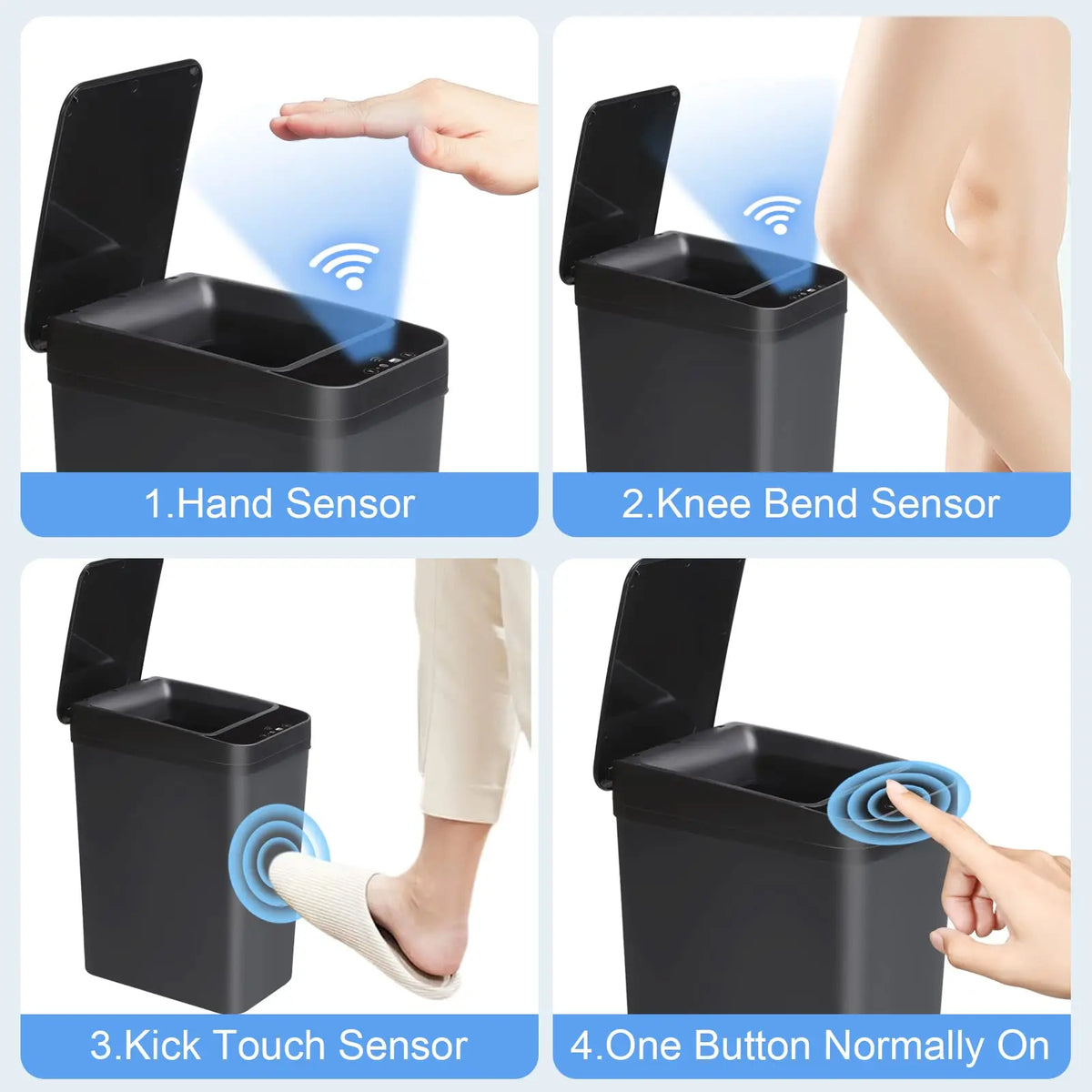 Cestino Automatico | 12 Litri con Sensore di Movimento e Design Compatto | Ideale per Spazi Ristretti 4