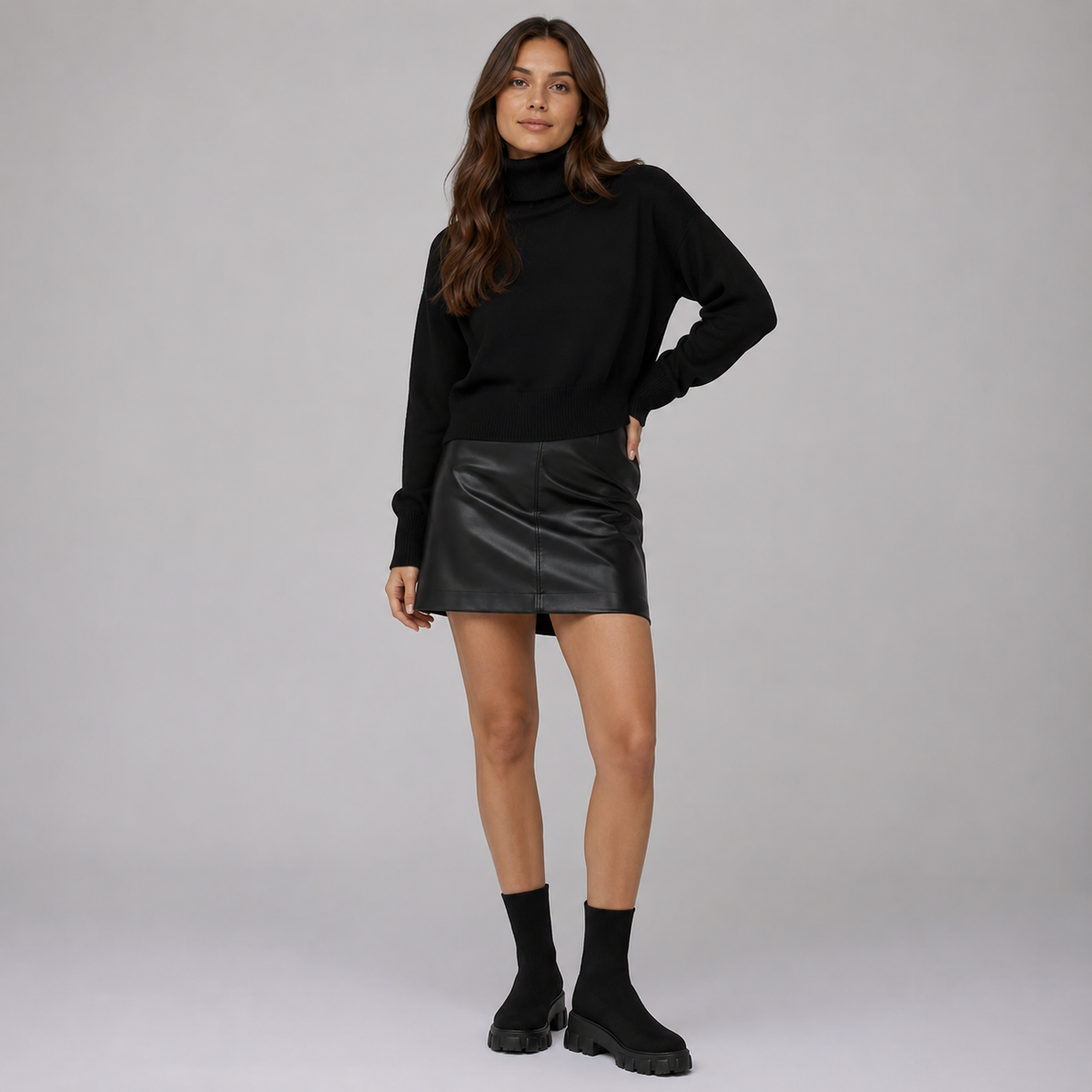 Rosanna | Women's Platform Ankle Boots with Stretch Knit Upper - Sock-Like Comfort