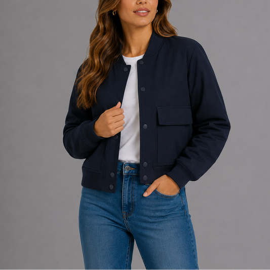 Sofia | Bomber Donna Leggero con Tasche a Patta - Stile Casual Ogni Giorno