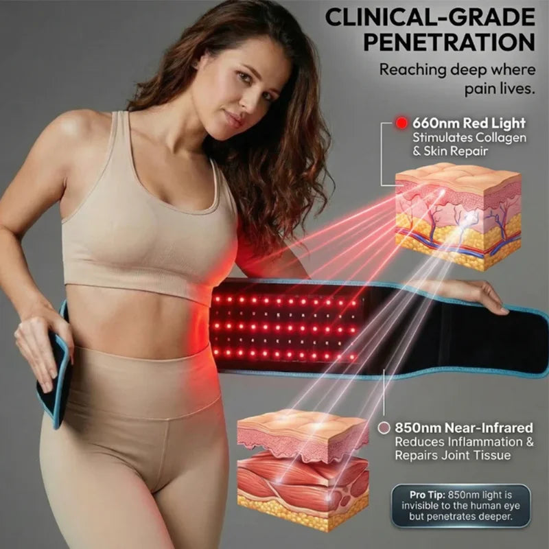 Cintura LED Terapia Luce Rossa per Sollievo dal Dolore con Design Flessibile | Trattamento Efficace per Muscoli e Articolazioni 1