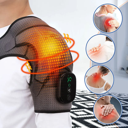 Cintura Massaggiante per Spalla con Riscaldamento Elettrico e Intensità LED Regolabile - Comfort e Rilassamento per Alleviare Tensioni Muscolari 3