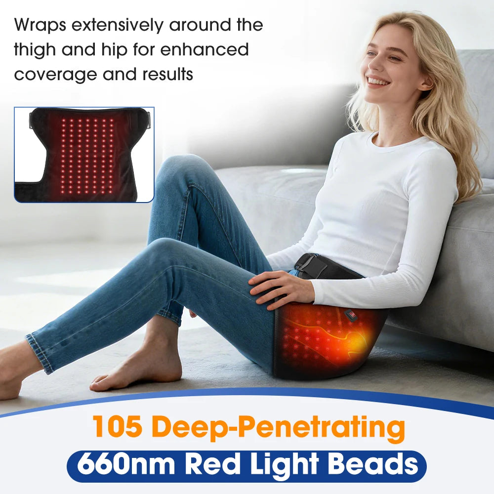 Cintura Riscaldata per Fianchi con Luce Rossa e Massaggio Vibration | Sollievo Muscolare per Schiena e Fianchi 1