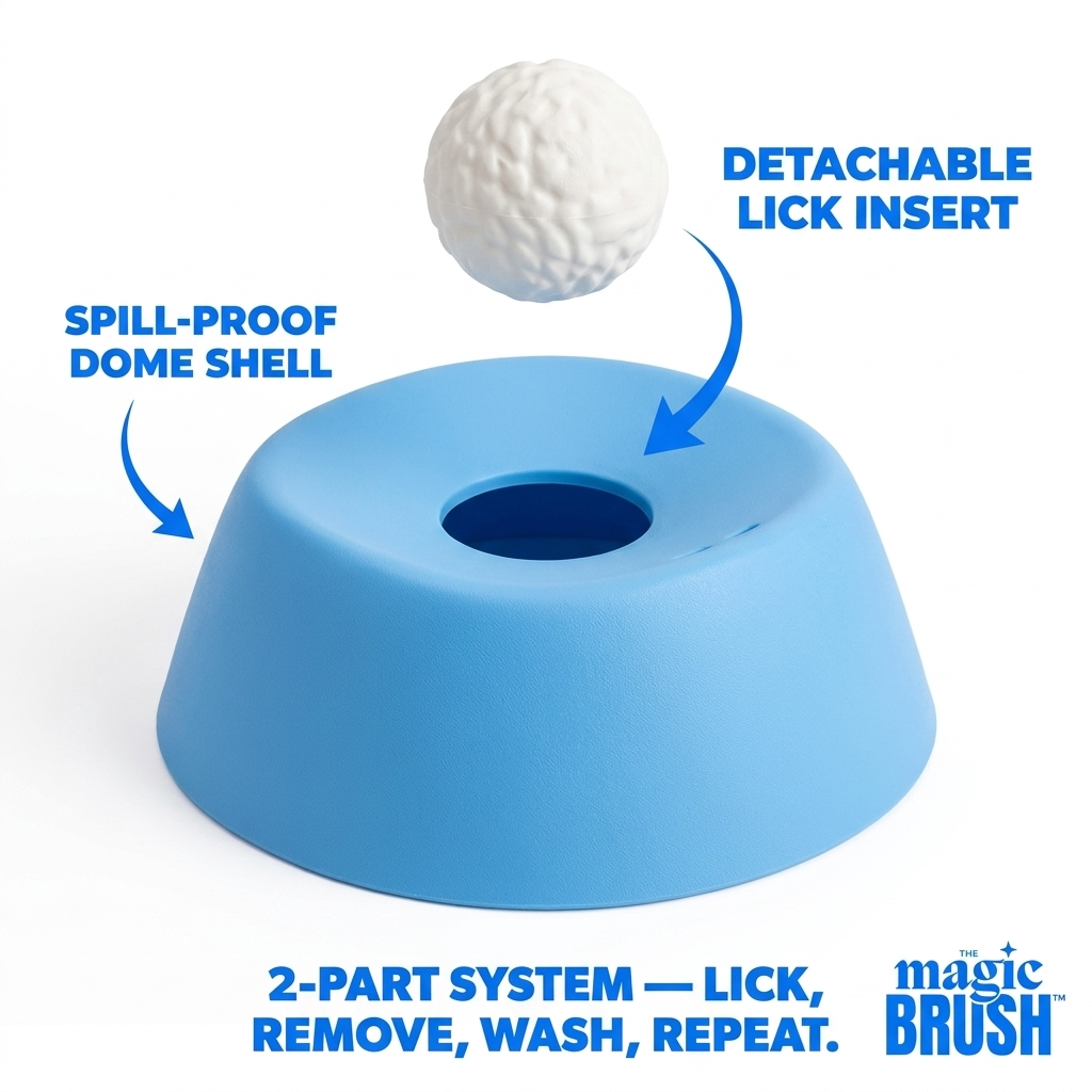 Ciotola Cane | Ciotola Anti-Ansia con Alimentazione Lenta in Plastica Blu | Design Ergonomico per Ridurre lo Stress durante i Pasti 2
