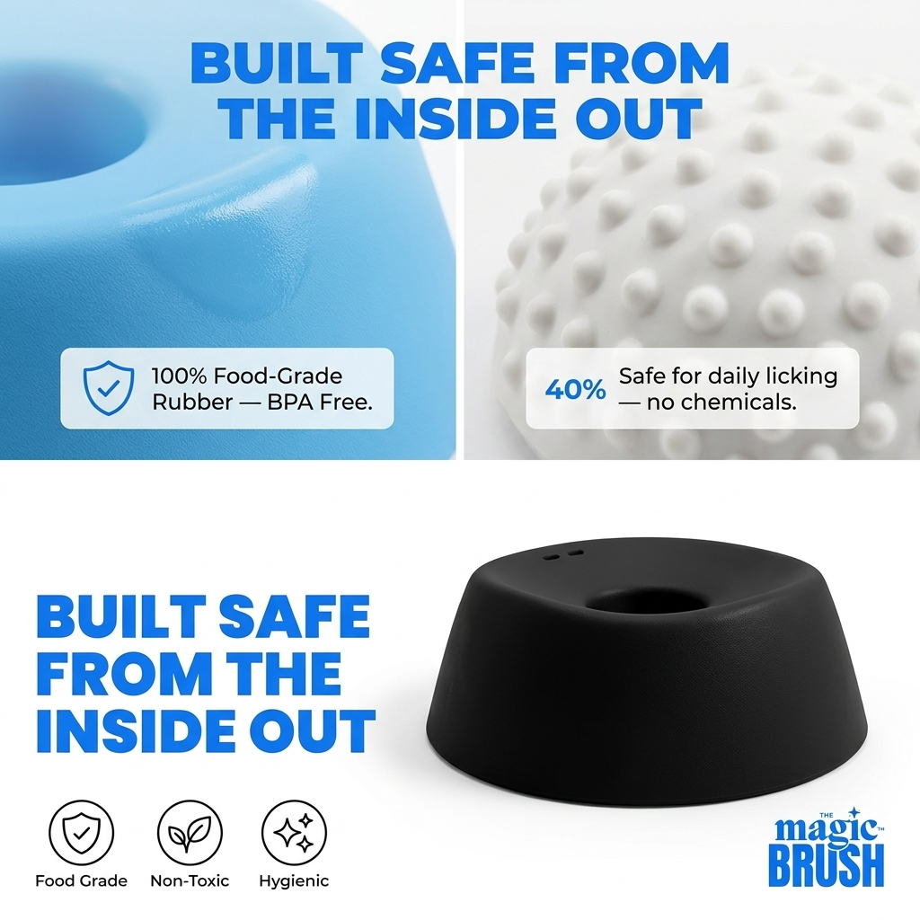 Ciotola Cane | Ciotola Anti-Ansia con Alimentazione Lenta in Plastica Blu | Design Ergonomico per Ridurre lo Stress durante i Pasti 4