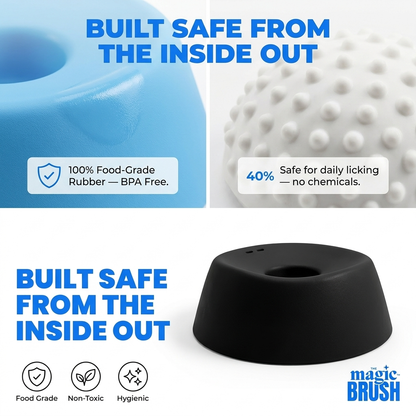 Ciotola Cane | Ciotola Anti-Ansia con Alimentazione Lenta in Plastica Blu | Design Ergonomico per Ridurre lo Stress durante i Pasti 4