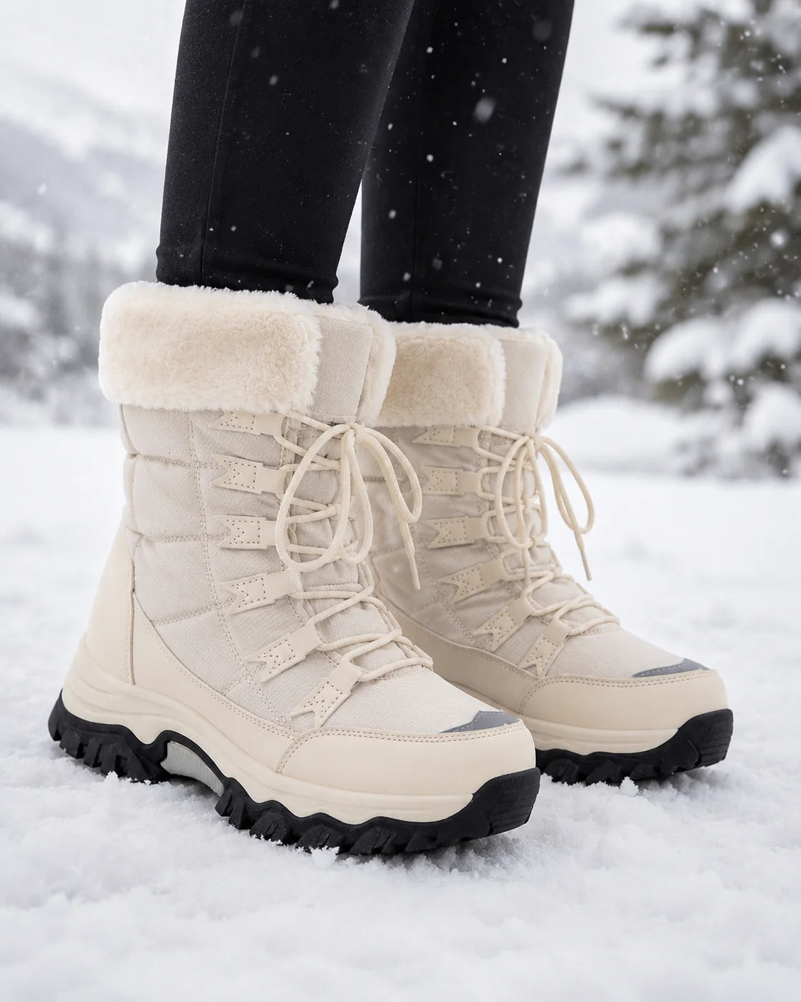 Clara | Comfortevoli Stivali da Neve Donna Foderati in Pelliccia 1