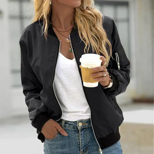 Camilla | Bomber Donna Classico con Zip e Costine - Eleganza Rilassata