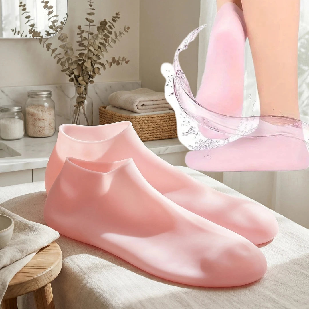 Comfort Spa | Set Idratante per Mani e Piedi in Silicone con Design Ergonomico | Riutilizzabile per Trattamento Spa a Casa 1