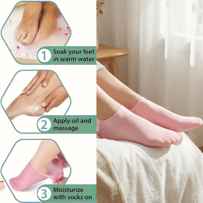 Comfort Spa | Set Idratante per Mani e Piedi in Silicone con Design Ergonomico | Riutilizzabile per Trattamento Spa a Casa 2
