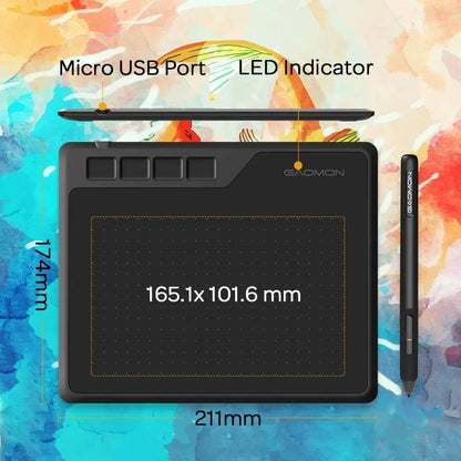 Compatta | Tavoletta Grafica per Disegnare con 8192 Livelli di Pressione | Portatile e Ideale per Arte Digitale e Riunioni Online 1
