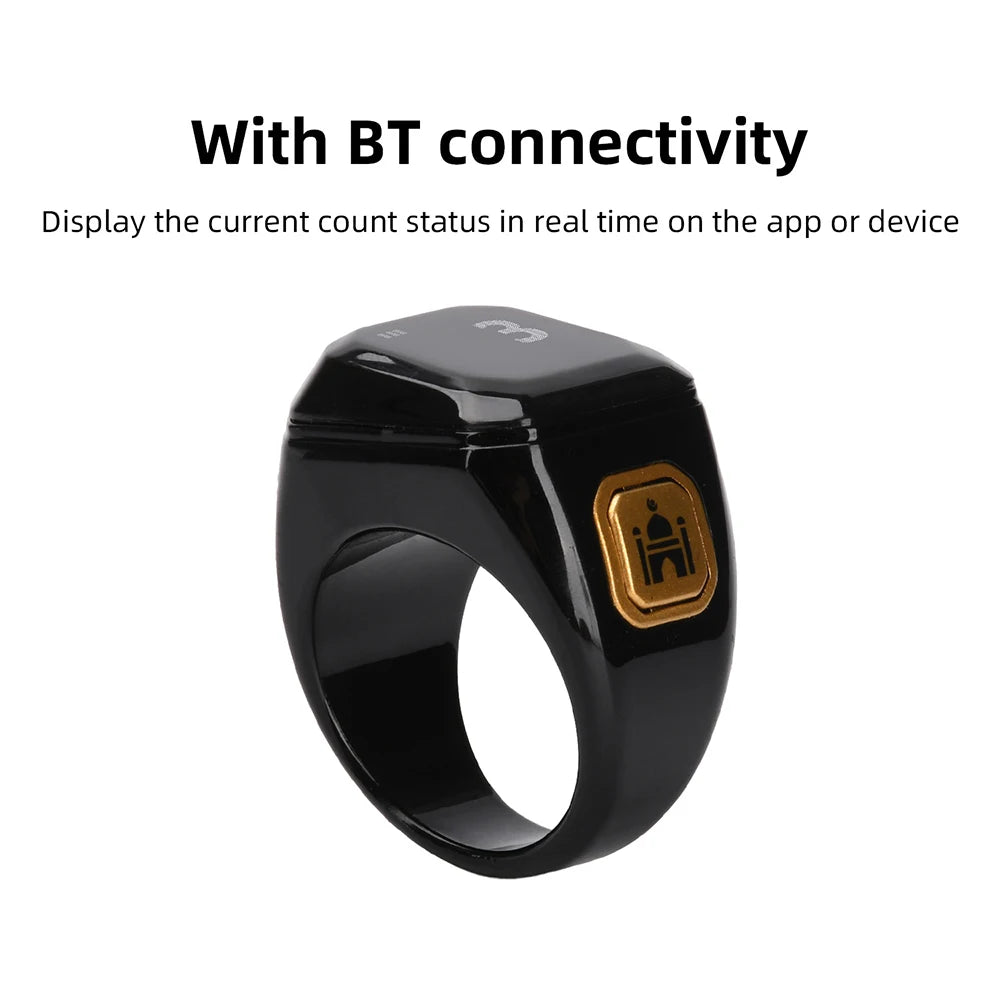 Contatore Smart | Anello Bluetooth con Display OLED e Vibrazione | Monitoraggio Preghiere in Tempo Reale 4