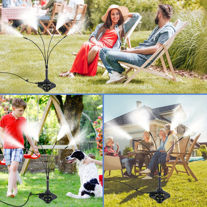 CoolMist | Portable Nebulizer with Seven Adjustable Arms | Ideal Cooling for Patio and Pool