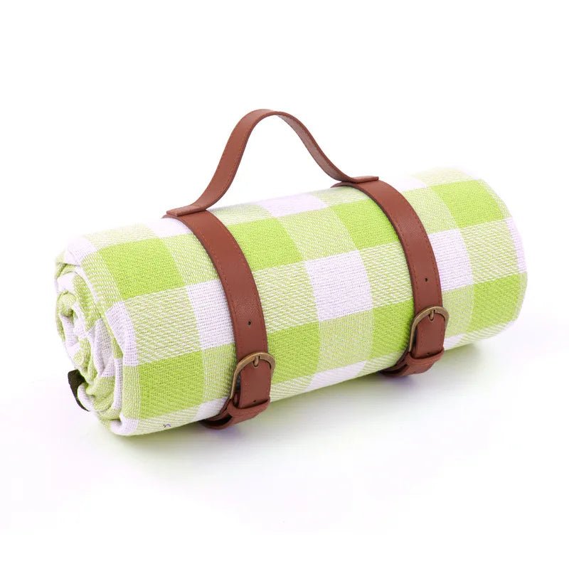 Waterproof Checkered Picnic Blanket with Convenient Shoulder Strap | Versatile Picnic Mat for Outdoor Comfort