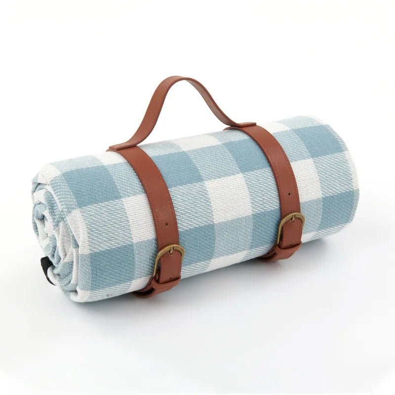 Waterproof Checkered Picnic Blanket with Convenient Shoulder Strap | Versatile Picnic Mat for Outdoor Comfort