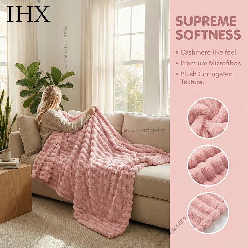 Coperta Multifunzionale in Poliestere con Design Elegante | Morbida e Calda per Comfort Quotidiano 2