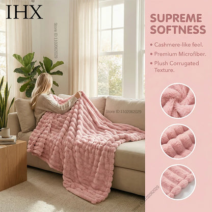 Coperta Multifunzionale in Poliestere con Design Elegante | Morbida e Calda per Comfort Quotidiano 2