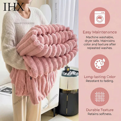 Coperta Multifunzionale in Poliestere con Design Elegante | Morbida e Calda per Comfort Quotidiano 4