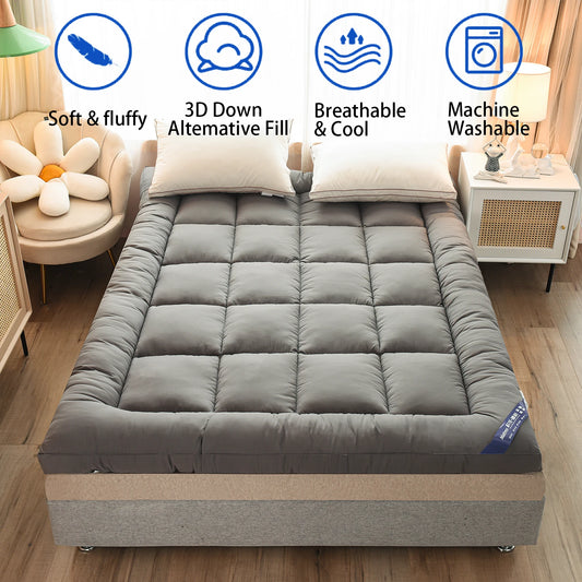 Coprimaterasso Matrimoniale Extra Spesso 1000 GSM con Tasca Elastica | Comfort Ottimale per un Sonno Ristoratore 0