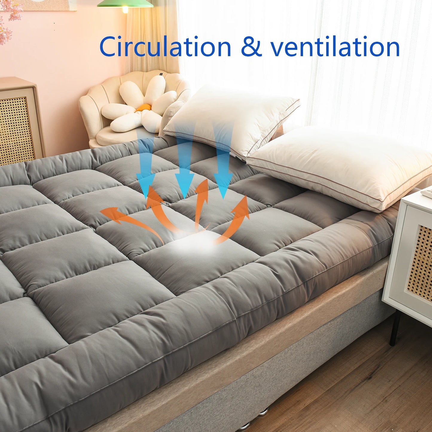Coprimaterasso Matrimoniale Extra Spesso 1000 GSM con Tasca Elastica | Comfort Ottimale per un Sonno Ristoratore 1