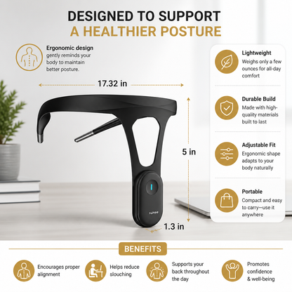 Correttore Posturale Ergonomico | Dispositivo di Supporto per la Schiena con Design Confortevole | Migliora la Postura Quotidiana 5