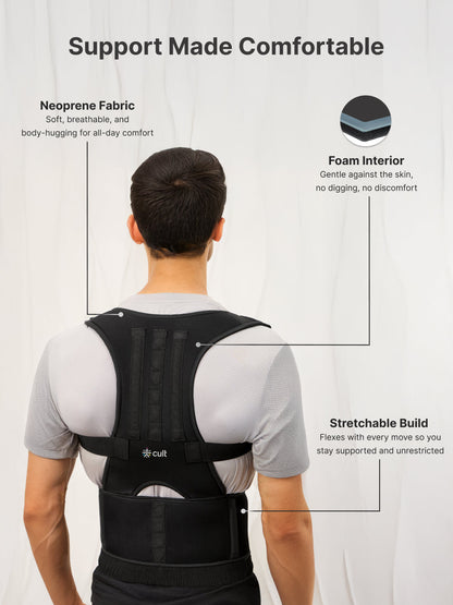 Correttore Posturale Universale | Correttore di Postura in Neoprene Traspirante con Cinghie Regolabili | Comfort e Allineamento per Uomini e Donne 3