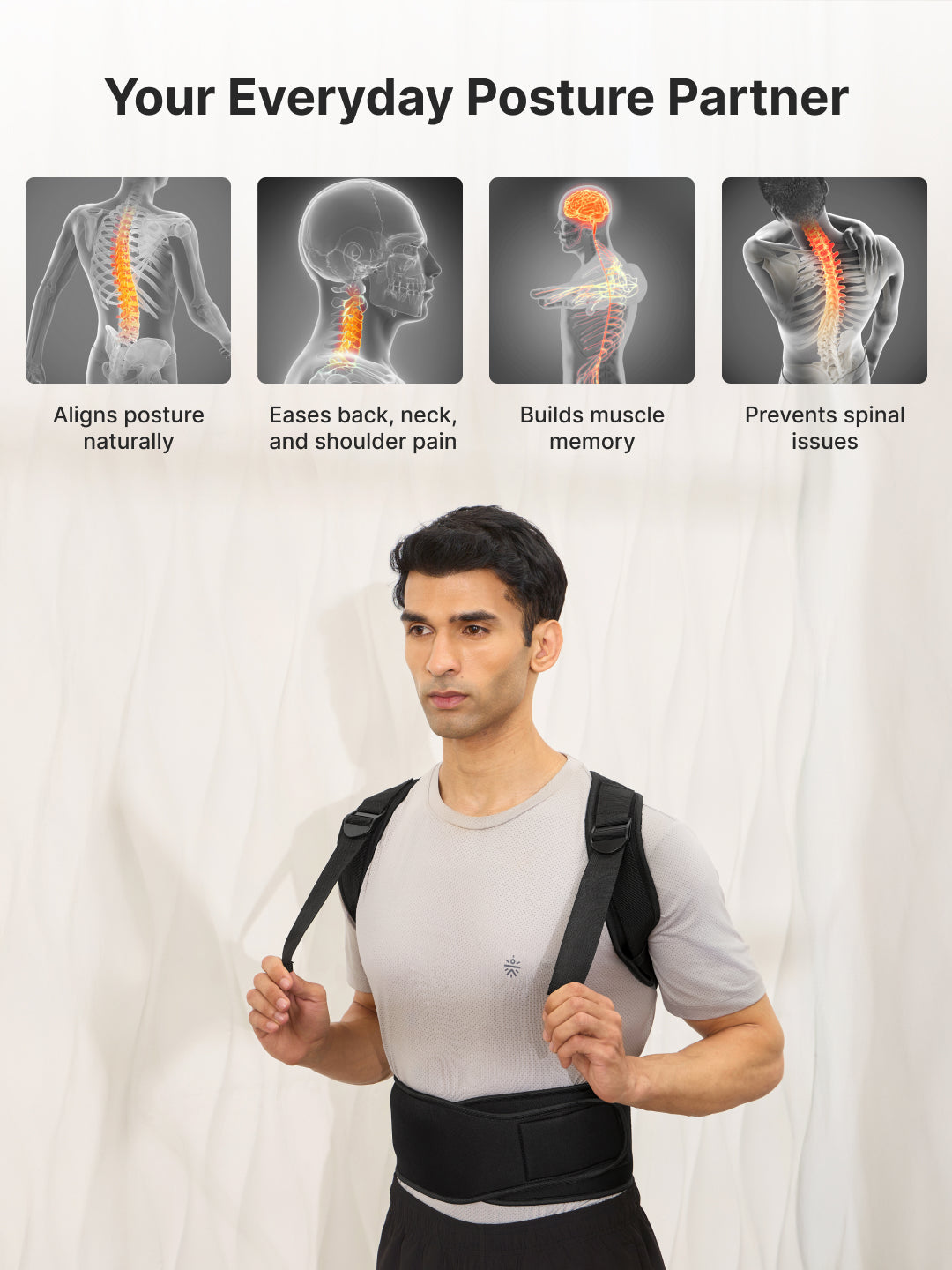 Correttore Posturale Universale | Correttore di Postura in Neoprene Traspirante con Cinghie Regolabili | Comfort e Allineamento per Uomini e Donne 5