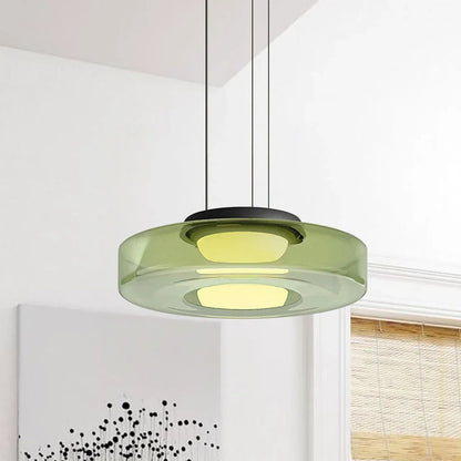 CristalloVerde | Elegante Lampada a Sospensione Moderna in Vetro Verde 10