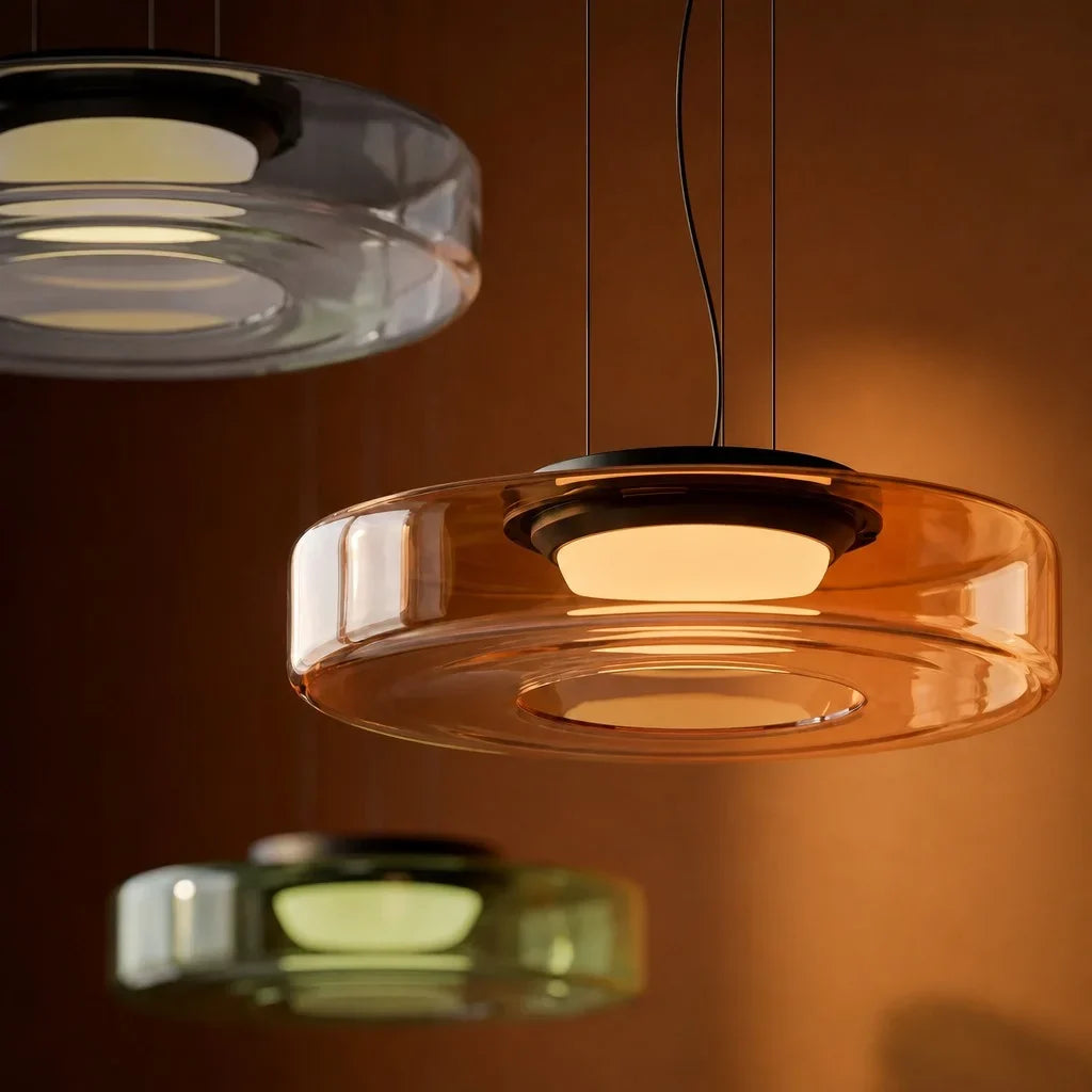 CristalloVerde | Elegante Lampada a Sospensione Moderna in Vetro Verde 2