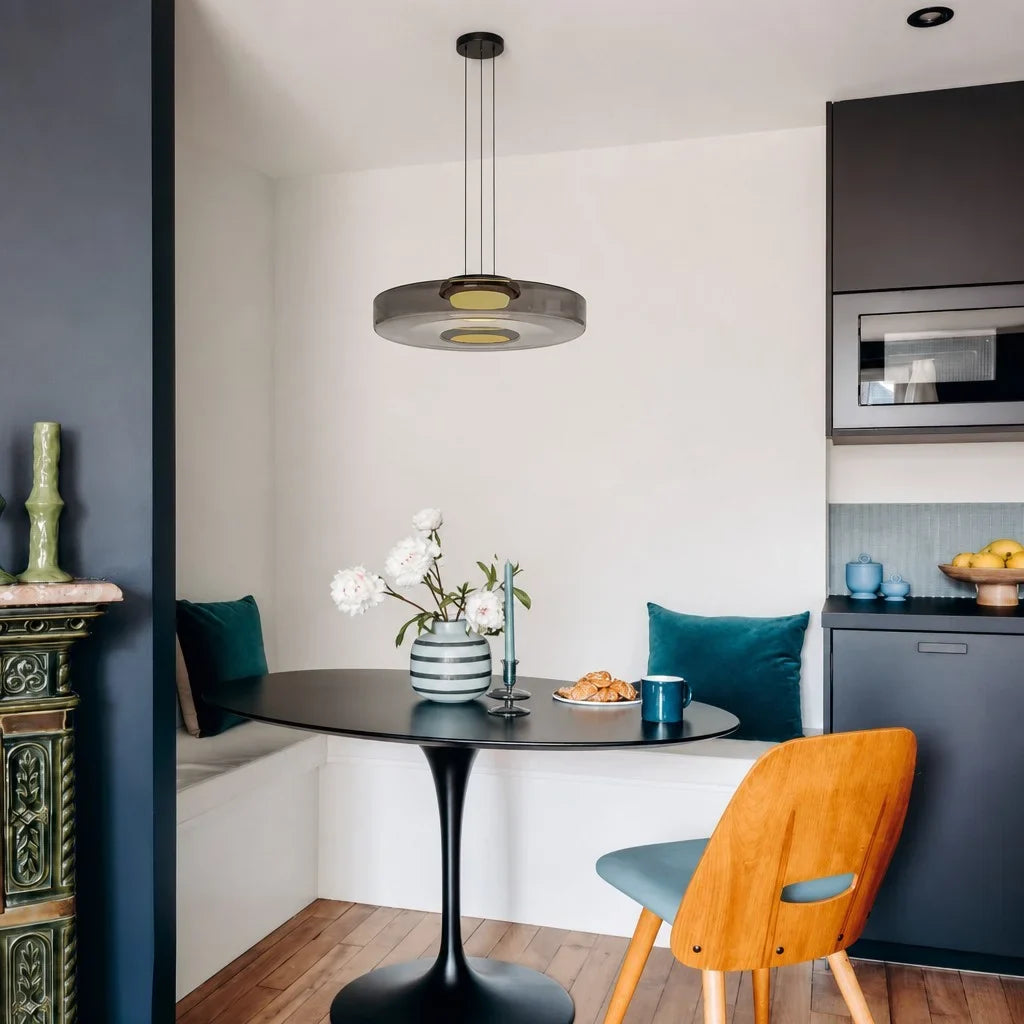 CristalloVerde | Elegante Lampada a Sospensione Moderna in Vetro Verde 5