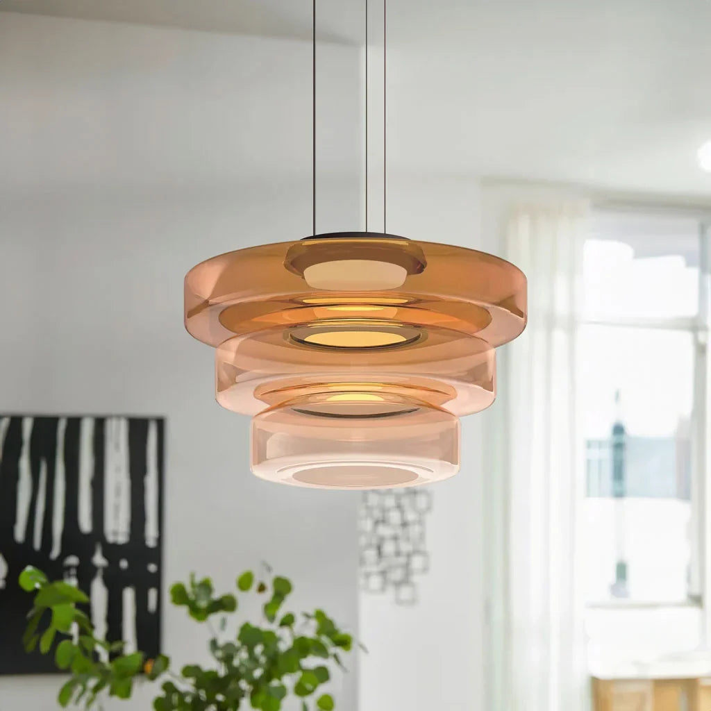 CristalloVerde | Elegante Lampada a Sospensione Moderna in Vetro Verde 7