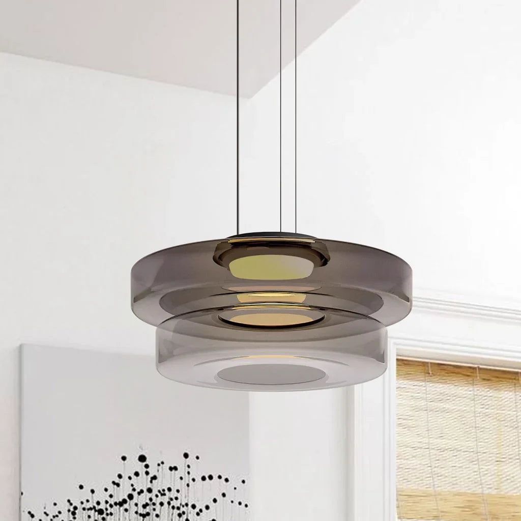 CristalloVerde | Elegante Lampada a Sospensione Moderna in Vetro Verde 9